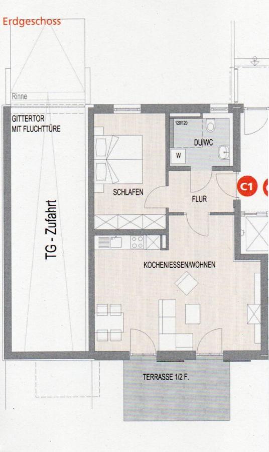 Апартаменты Antike & Modern Deluxe 2 Mit Terrasse Лайпхайм Экстерьер фото